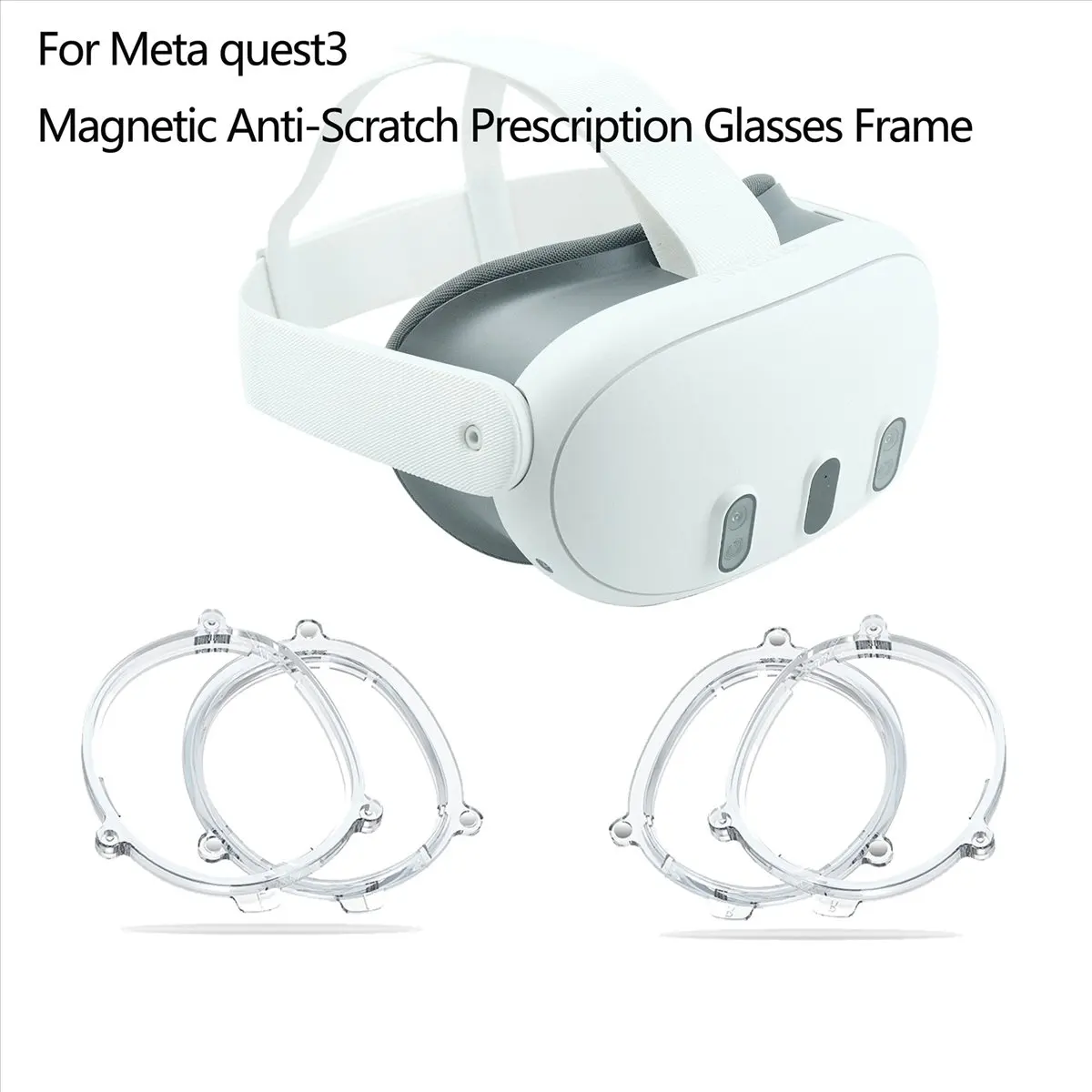 popop For Meta Quest3 Magnetic Frame+Anti-Blu-Ray Lens Myopia Glasses Protection Frame for Meta Quest3 VR Accessories