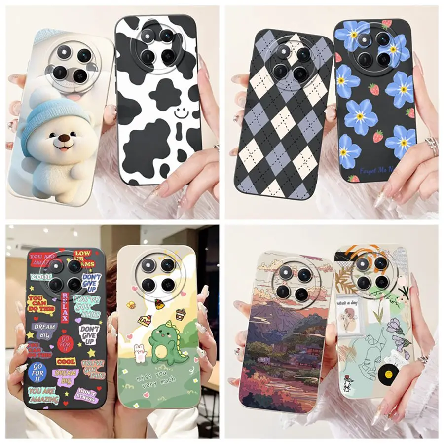 For Honor X9C Case 6.78 inch Bumber Shells Cow Pattern Soft Silicone Full Proective Cover for Honor X60 X 60 Pro Couqe fundas