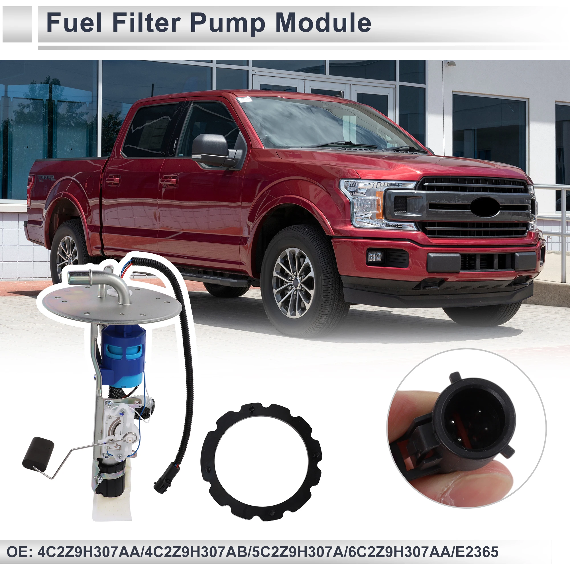 

X Autohaux Auto Electric Fuel Pump Assembly for Ford E-150 2004-2008 V8 4.6L/V8 5.4L Fuel Filter Pump Module No.5C2Z9H307A 1 Set