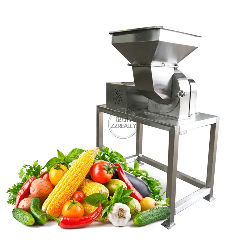 T/h eléctrico de acero inoxidable para manzana, frutas y verduras, jaula para ardilla, jengibre, ajo, Chile, trituradora, máquina pulidora