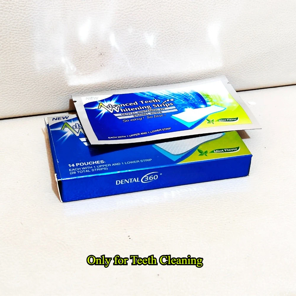 

1/2/3/4/5 коробок, оптовые усовершенствованные полоски для чистки зубов со вкусом мяты, 14 пакетов - 28 полосок (с розничной коробкой)