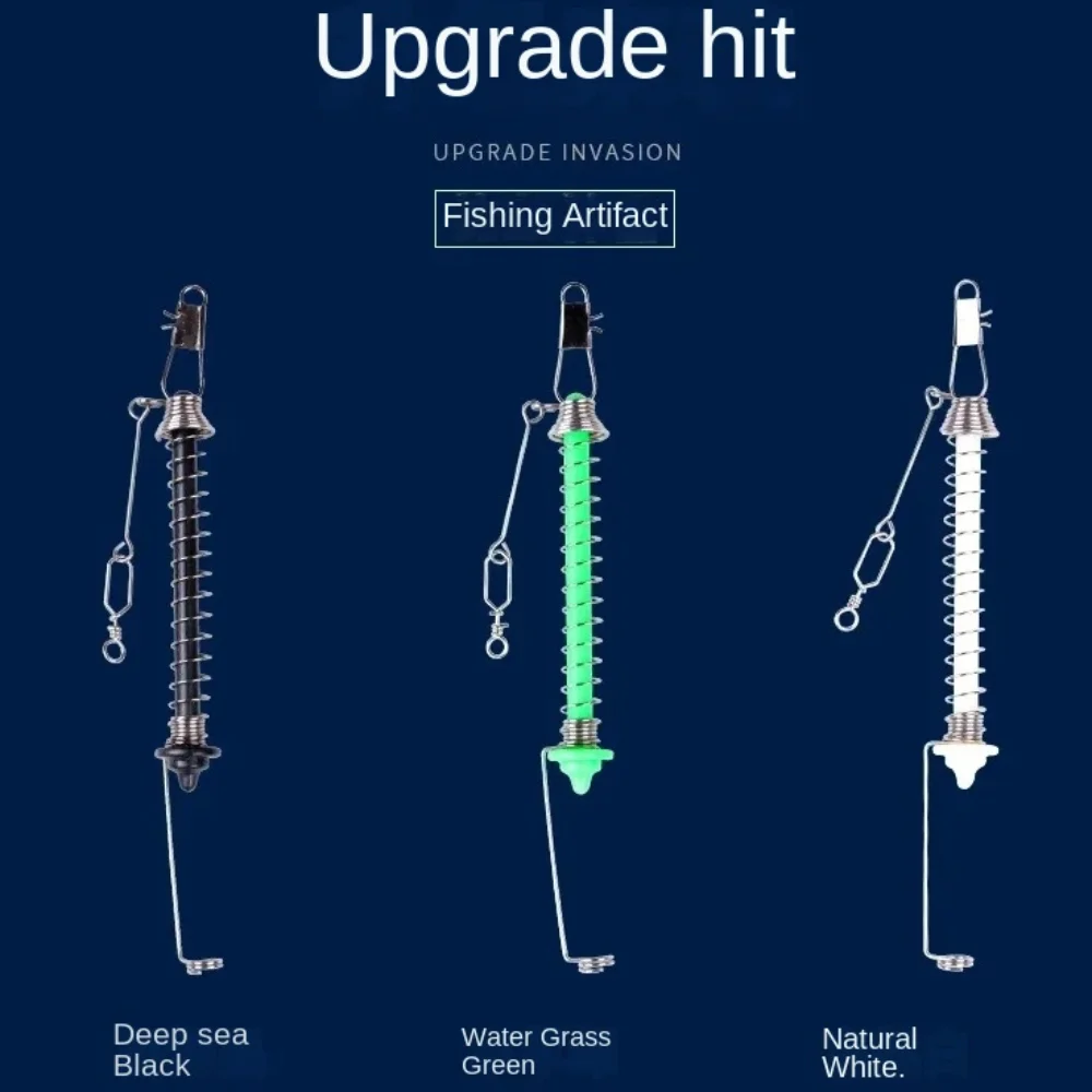 Trigger Mechanism Automatic Fishing Hook Automatic Ejection Bait Holder Fishing Pole Fixing Spring Spring Loaded
