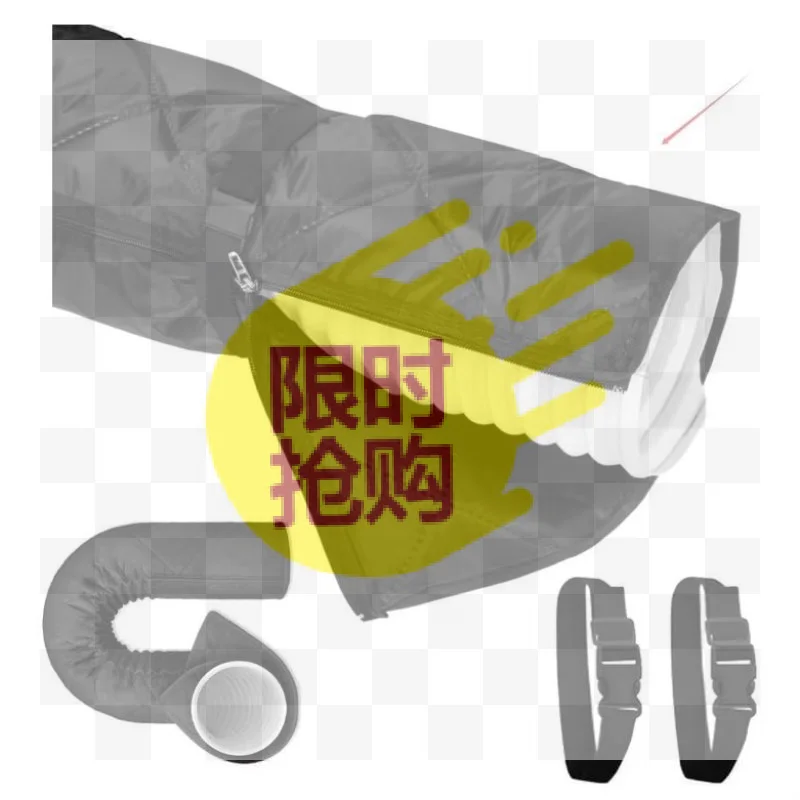 Adjustable Straps Air Conditioner Hose Cover Waterproof With 2 Buckle Straps Hose Insulation Cover Heat Insulation Protective