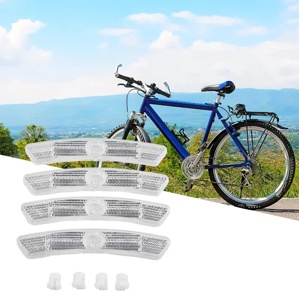 Reflective Strips Spoke Reflector 125*20mm PC Parts Replacement White/Yellow Mountain Bike Office High Quality