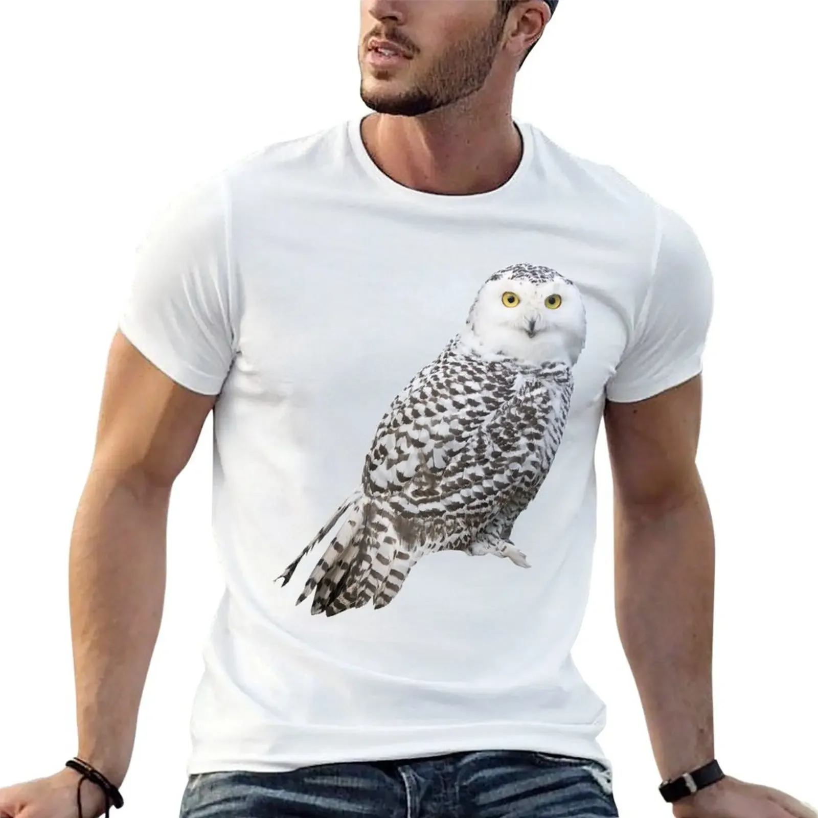 

Snowy Owl T-Shirt customizeds summer top mens cotton t shirts