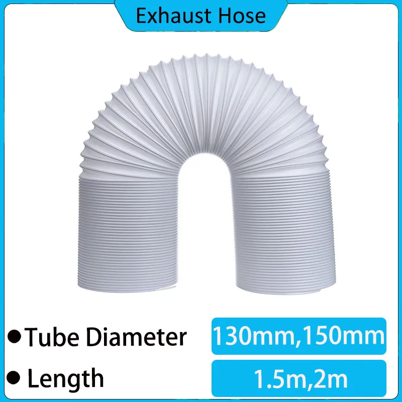 130/150mm Air Vent Ducting Flexible Ventilation Ducting Exhaust Outlet Hose Pipe For Mobile Portable Air Conditioner Connector