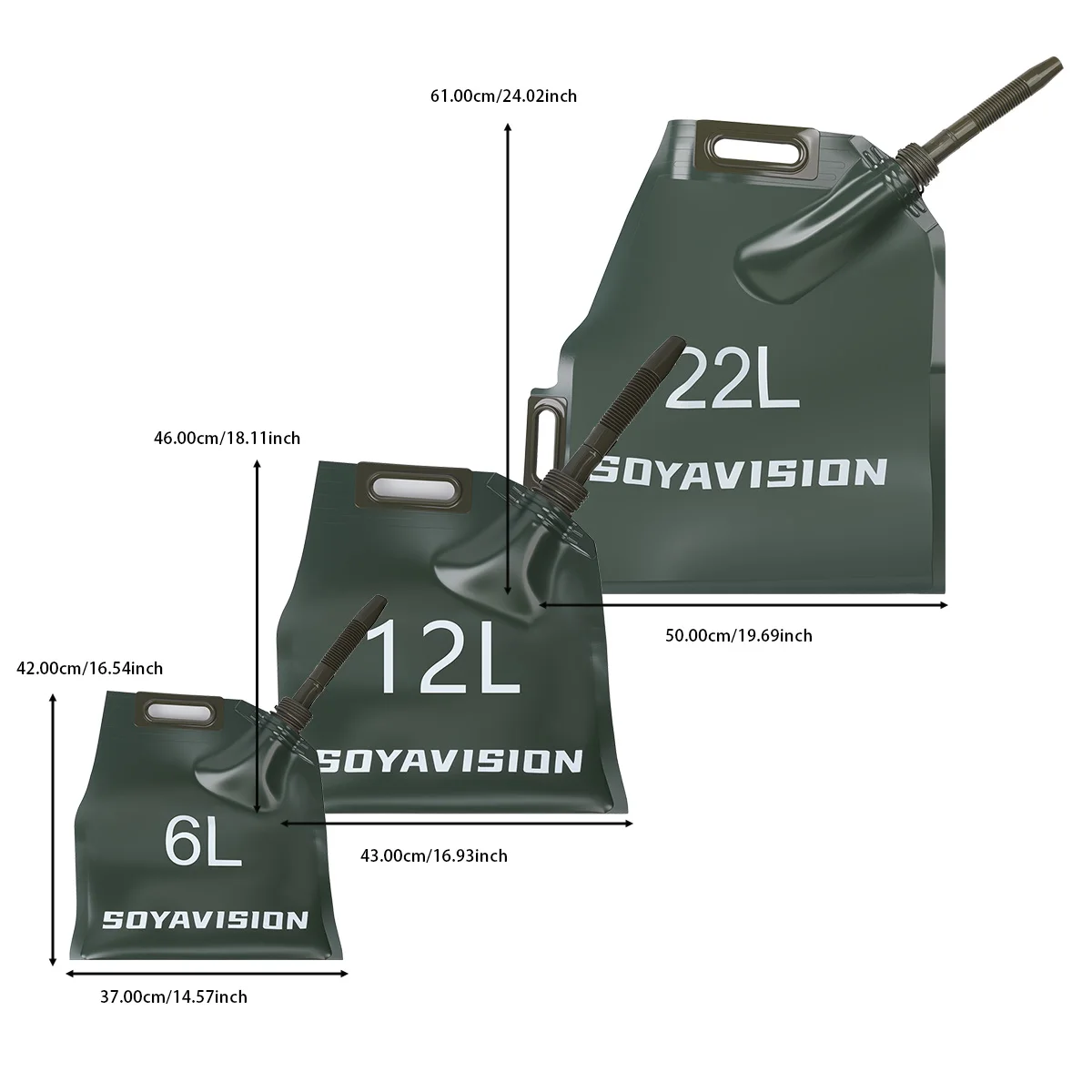 6L 12L 22L Soft Oil Bag All-Terrain Vehicle Outdoors Collapsible Oil Bladder Off-road Car Motorcycle Portable Oil Storage Bag