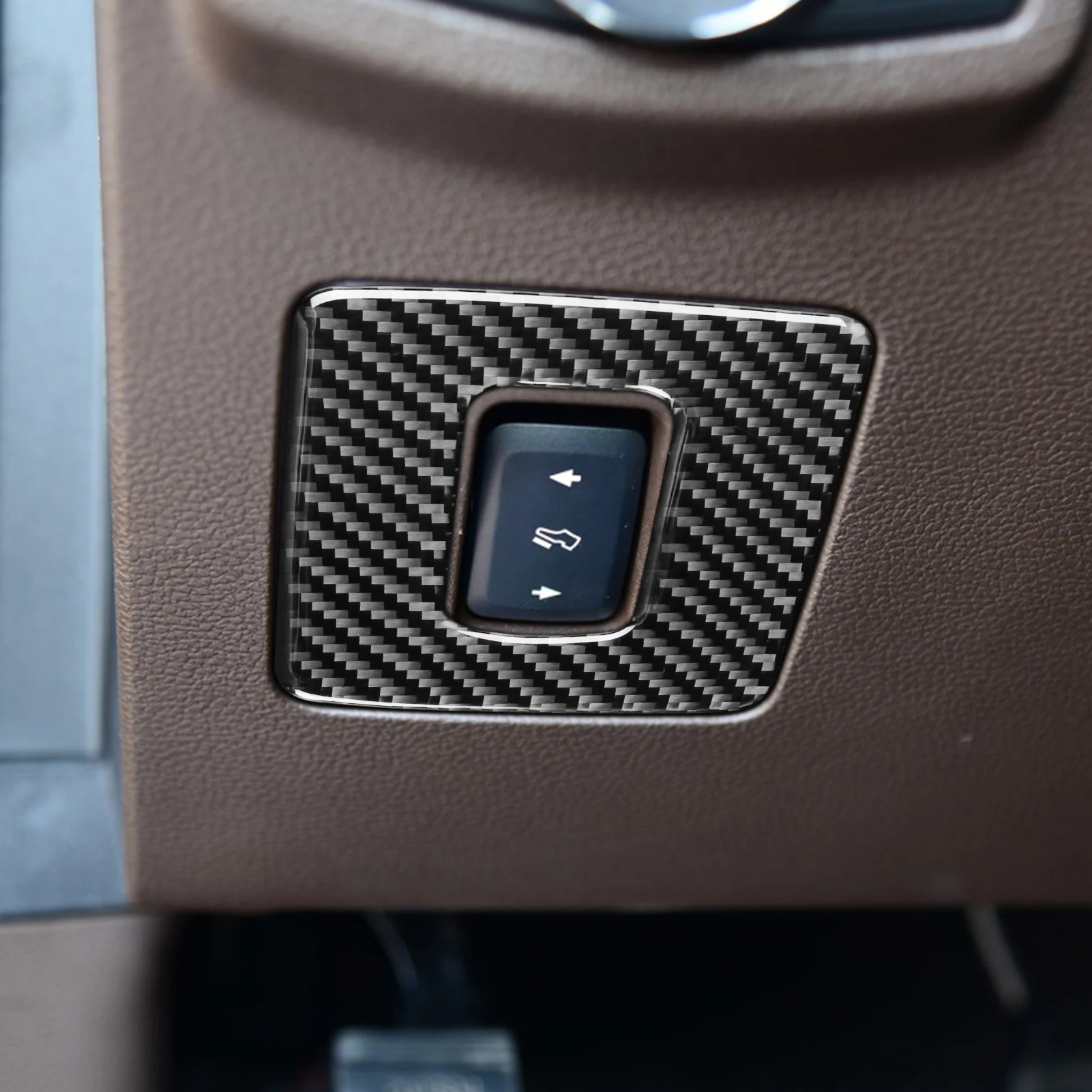 For Ford F-150 Raptor 2015-2020 Car Interior Trim Accessories Carbon Fiber Stickers Throttle and Brake Adjustment Panel