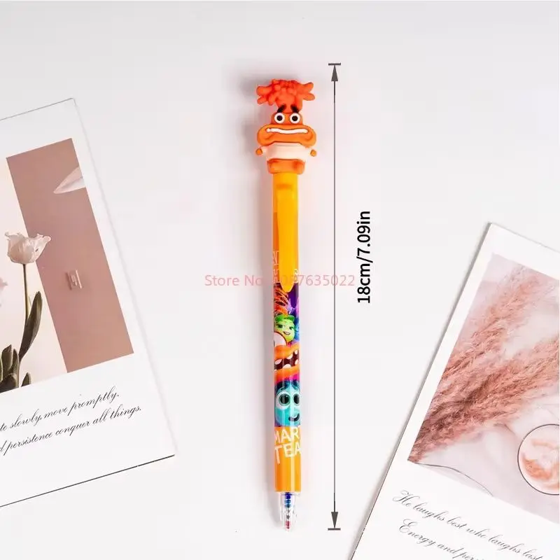 9/36pcs Anime Inside Out 2 Doll Penna Gel 0.5mm Cancellabile Blu Smart Team Sign Press Pen Studente Forniture di Cancelleria Regalo All'ingrosso