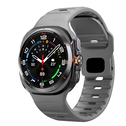 For Samsung Galaxy Watch 7 Ultra Strap 47mm Accessories correa Sport Silicone Bracelet For Samsung Galaxy Watch ultra band 47 mm