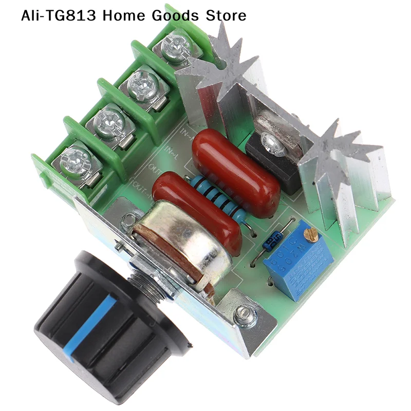 [TG813] 1 Peça 50-220V 2000W Controlador de Velocidade Dimmer SCR Regulador de Tensão Termostato Ferramenta