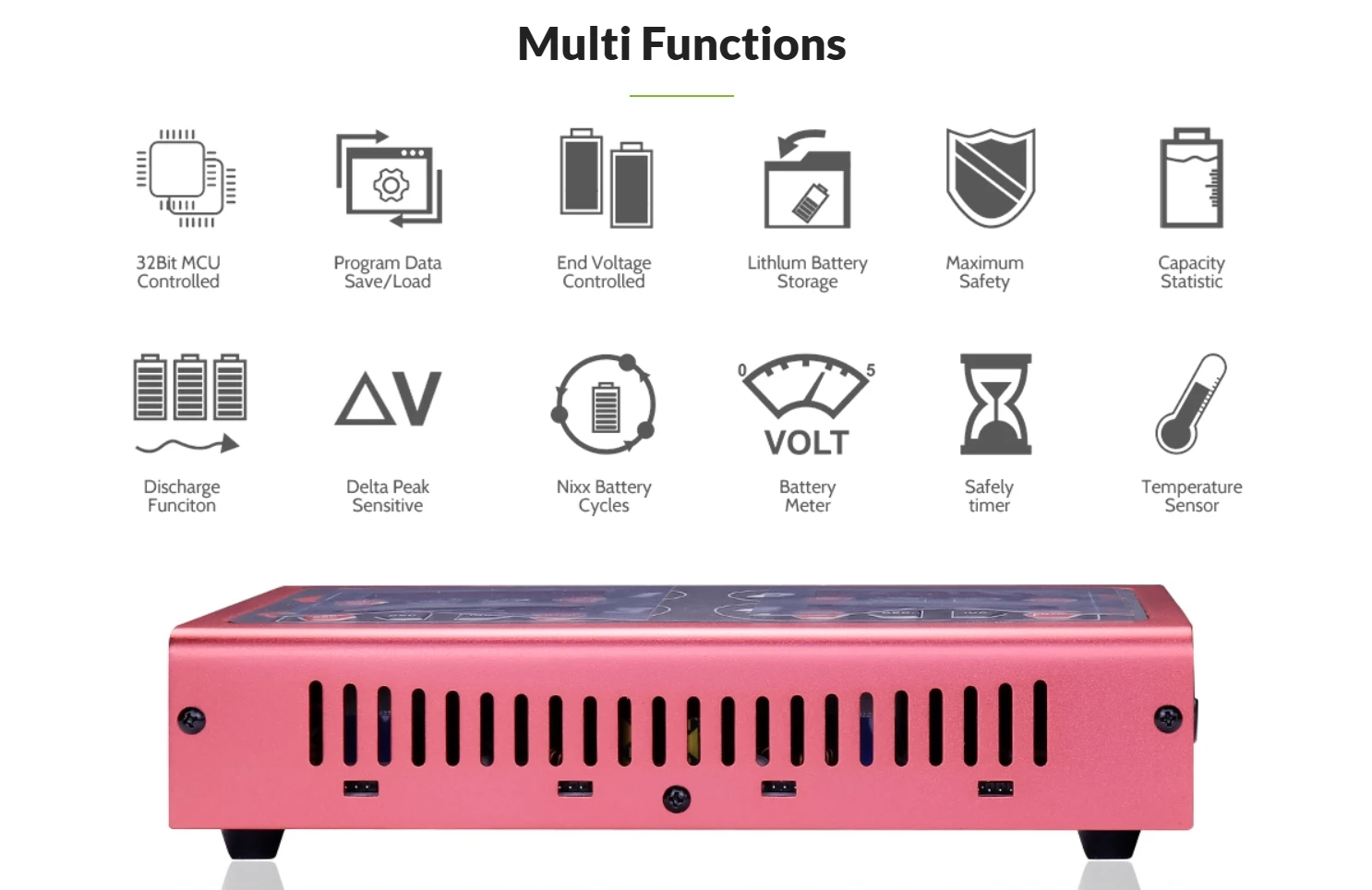 BGUAD CQ3 Smart Intelligent Balance Charger 100W 10A AC/DC Quad