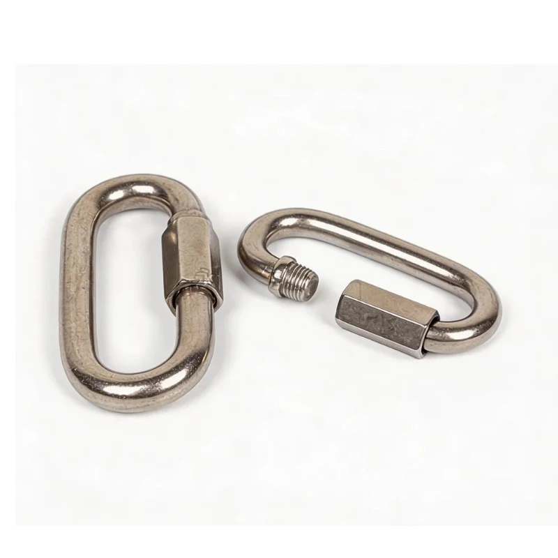 10pcs 304 Stainless Steel G Clamp Ring M3-M8 Thread Fastening Insurance Clasp Chain for Hanging