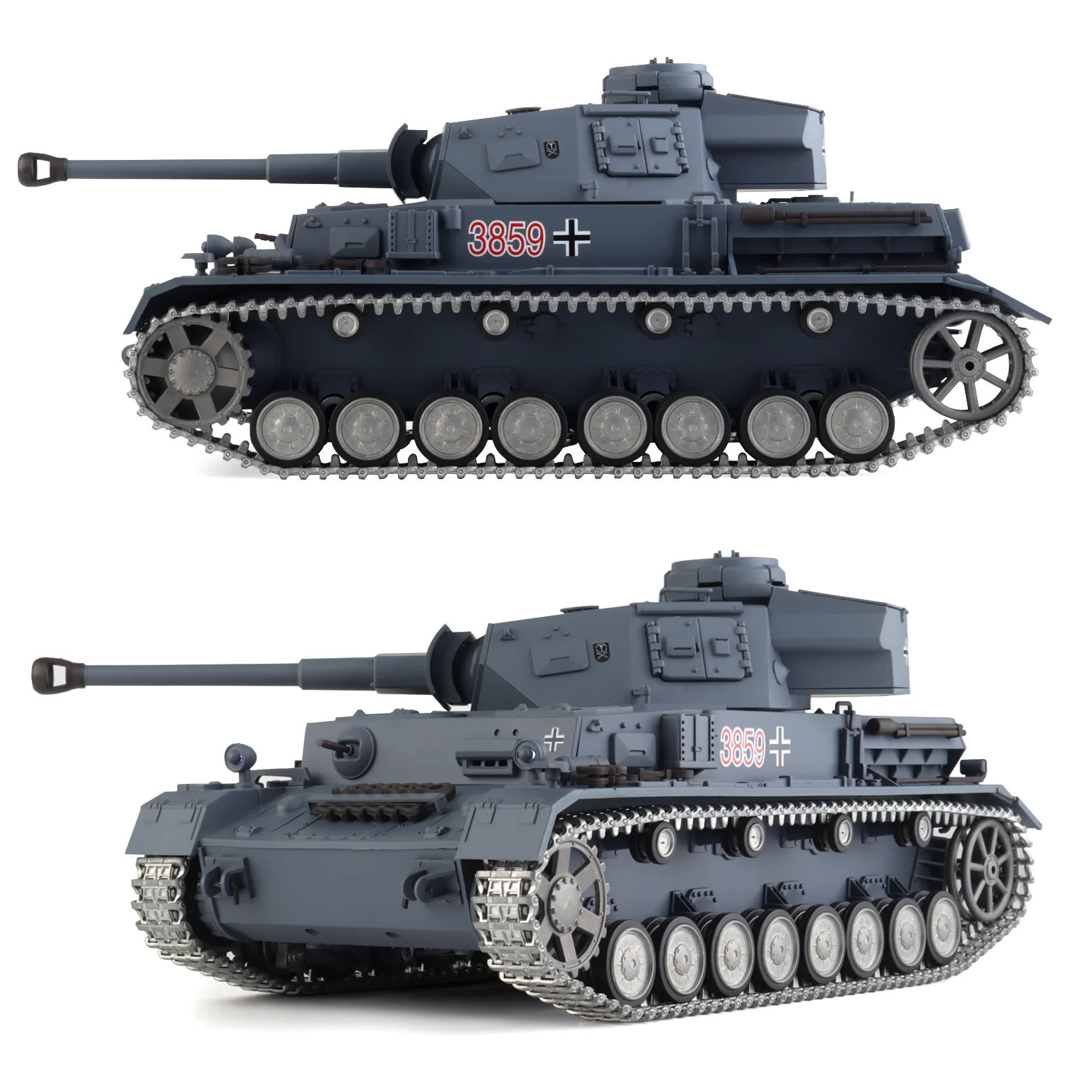 Heng Long rc tanks 1/16 German Panzer IV Ausf F-2 tank Model(Metal Road Wheel & Track & Gun canal)(360-Degree Rotating Turret)