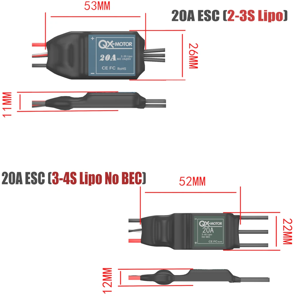 QX-MOTOR 30mm EDF ventilador de conducto de 6 aspas con Motor sin escobillas QF1611 uso 20A ESC / 40A ESC para piezas de drones multirotor RC piezas de juguete