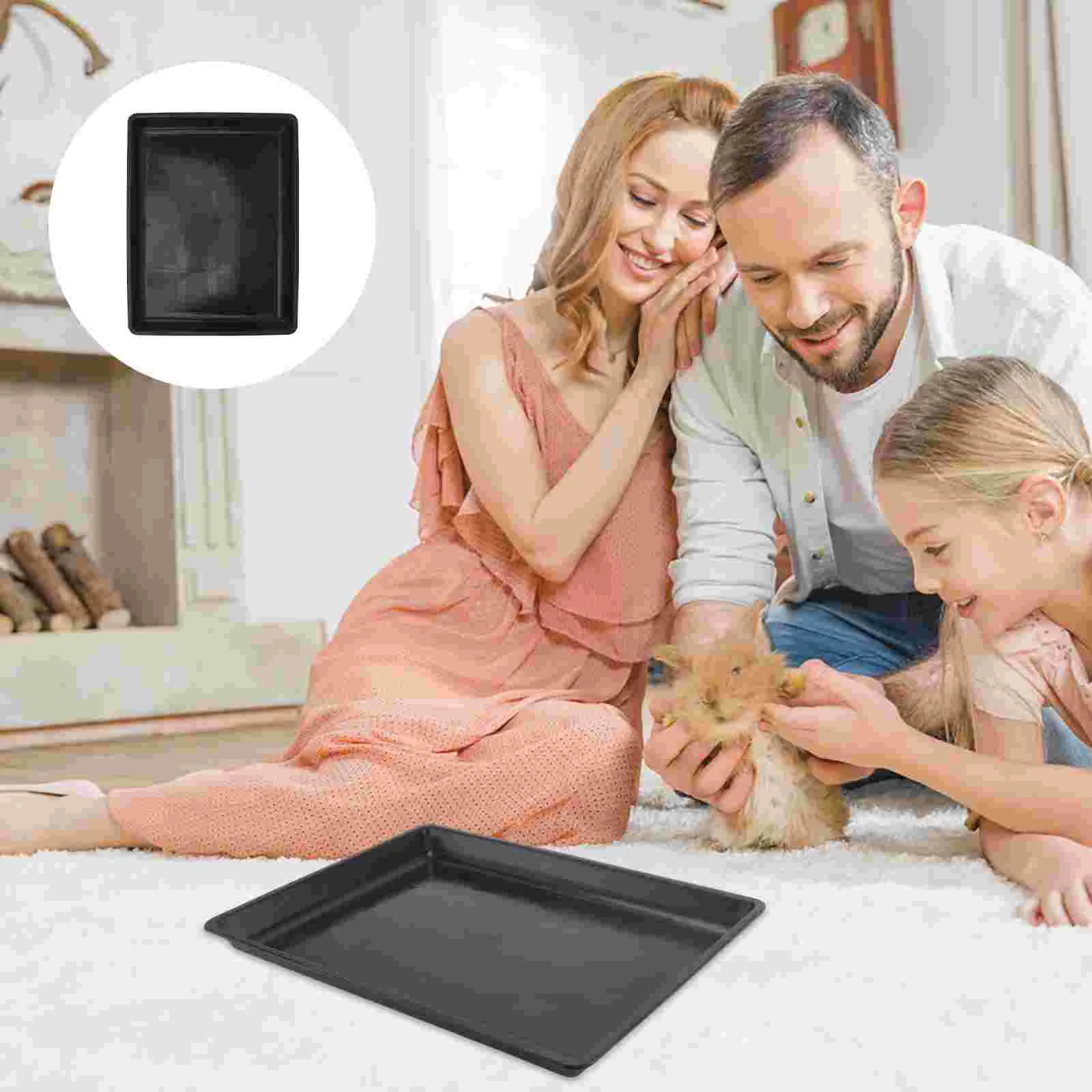 

Rabbit Cage Manure Tray Bunny Bottom Replacement Dog Pan Crate for Cats Trays Pet Box Liner
