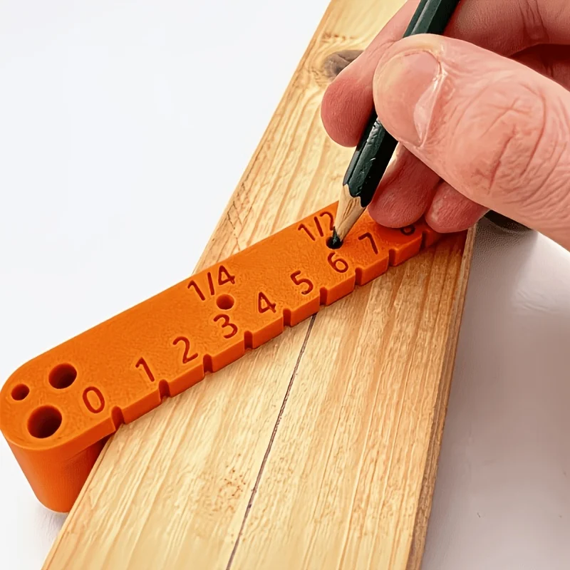 precision-woodworking-center-locator-ruler-marking-drilling-jig-tool-210mm-width-compatible-4-8mm-drill-bitspositioning-gauge