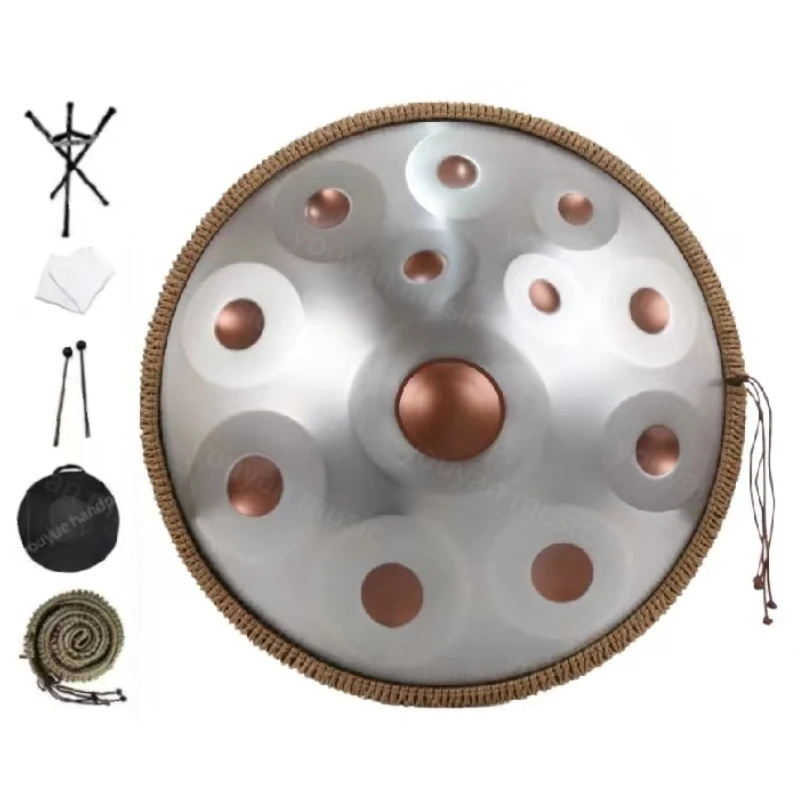 

9/10/12/14 Tone Handpan Drum 22 Inches 432hz,440hz D Minor Steel Tongue Drum Yoga Meditation Music Drums Percussion Instruments