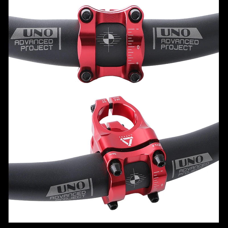 HASSNS Mountainbike-Vorbau 35mm Rennrad Kurzer Vorbau MTB Lenkervorbau Verstellbarer Lenkeraufsatz 31.8mm Fahrradteile – Detail 10