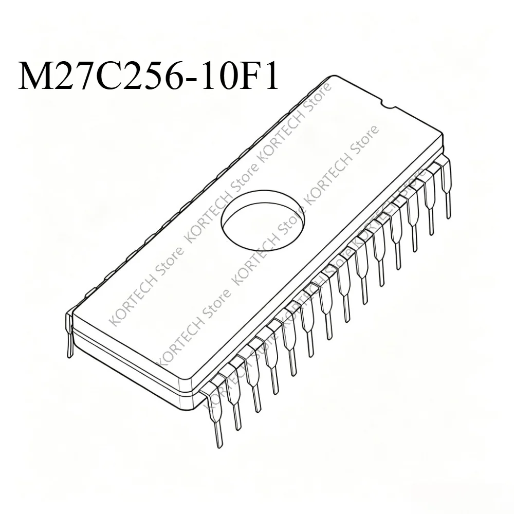 5PCS/ 10PCS M27C256-10F1 M27C256B-10F1 M27C256 27C256 M27C256B DIP28 IC EPROM UV 256KBIT 100NS Memory