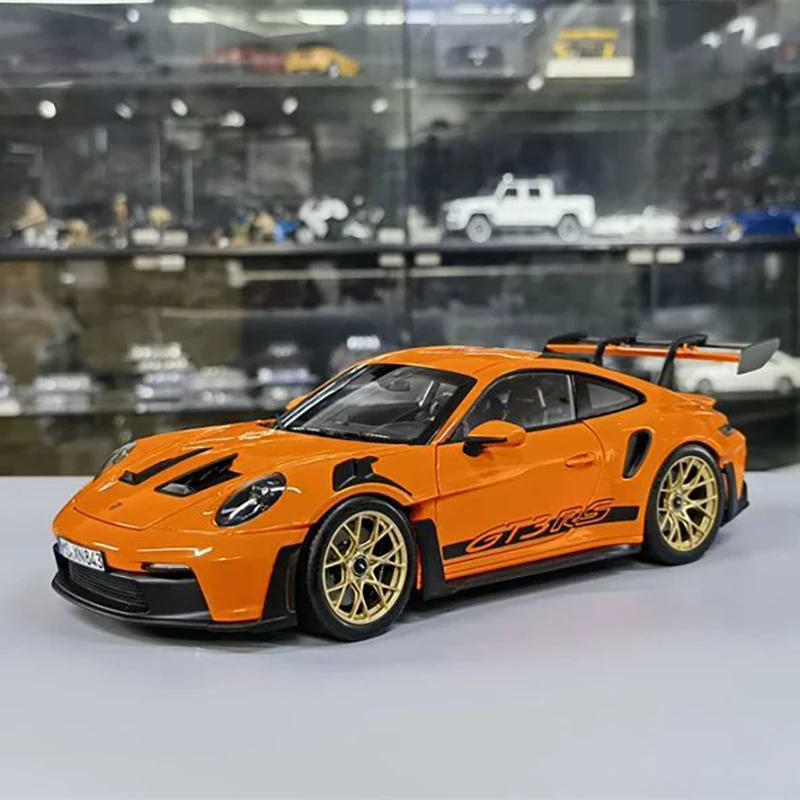 NOREV 1/18 Scale Porsche 911 GT3 RS Sports Car Model Alloy Porsche GT3 RS Green Car Model Collection Decoration Toys for Boys