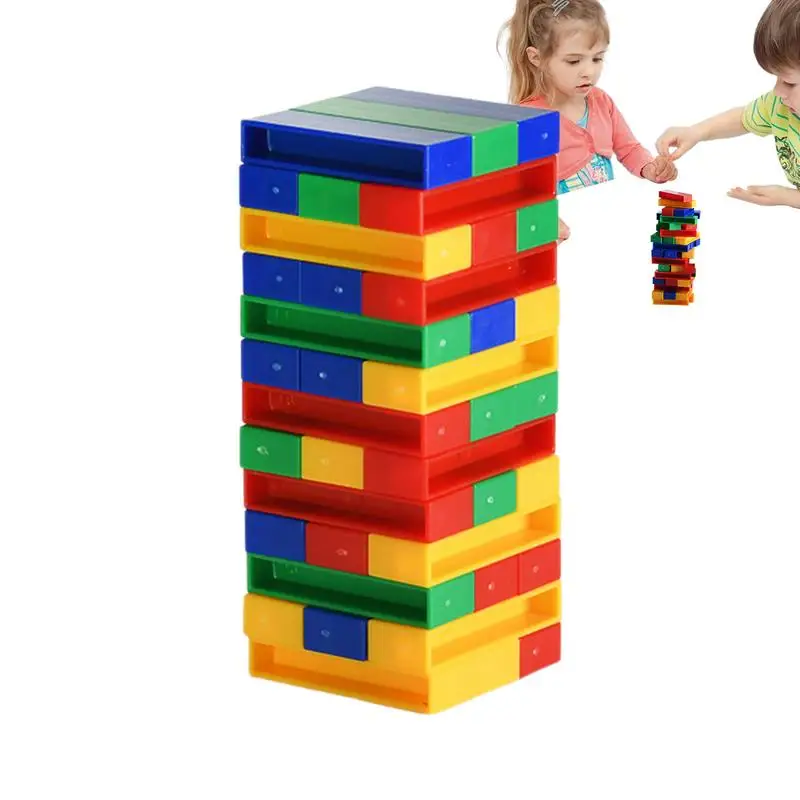 Juego de mesa de fiesta para adultos, bloques de apilamiento de madera interactivos, Cubo de equilibrio, juego de mesa familiar divertido para niños