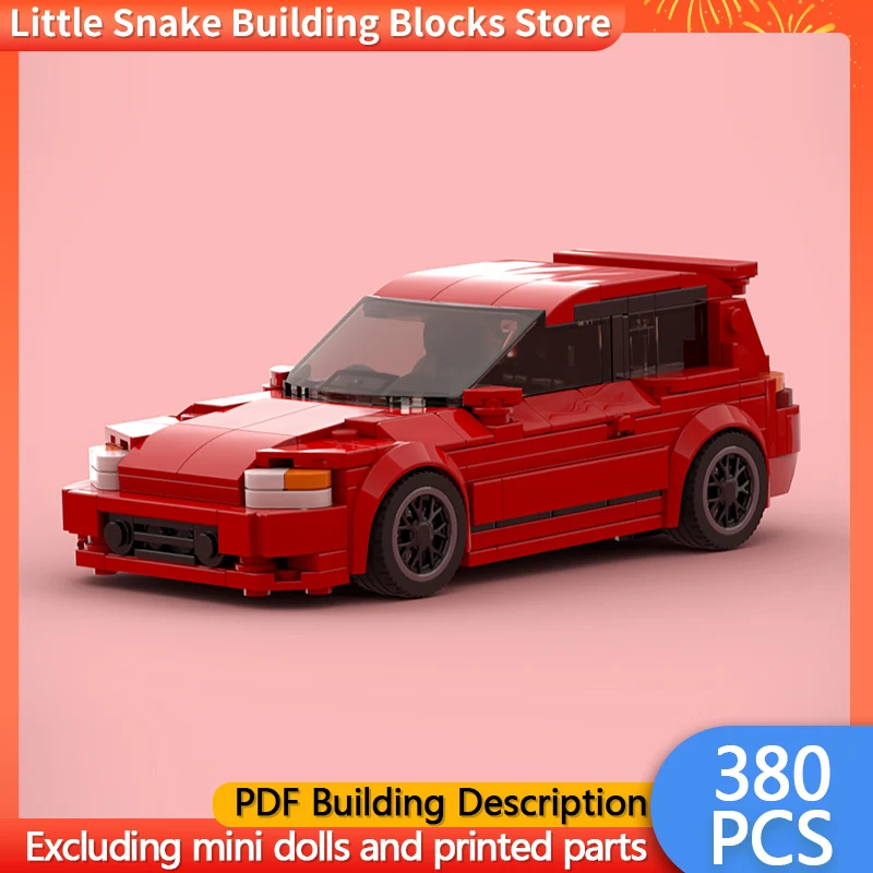 Speed Racing Car Model MOC Building Bricks EG6 High-Performance Car Modular Technology Gifts Holiday Assemble Children Toys Suit