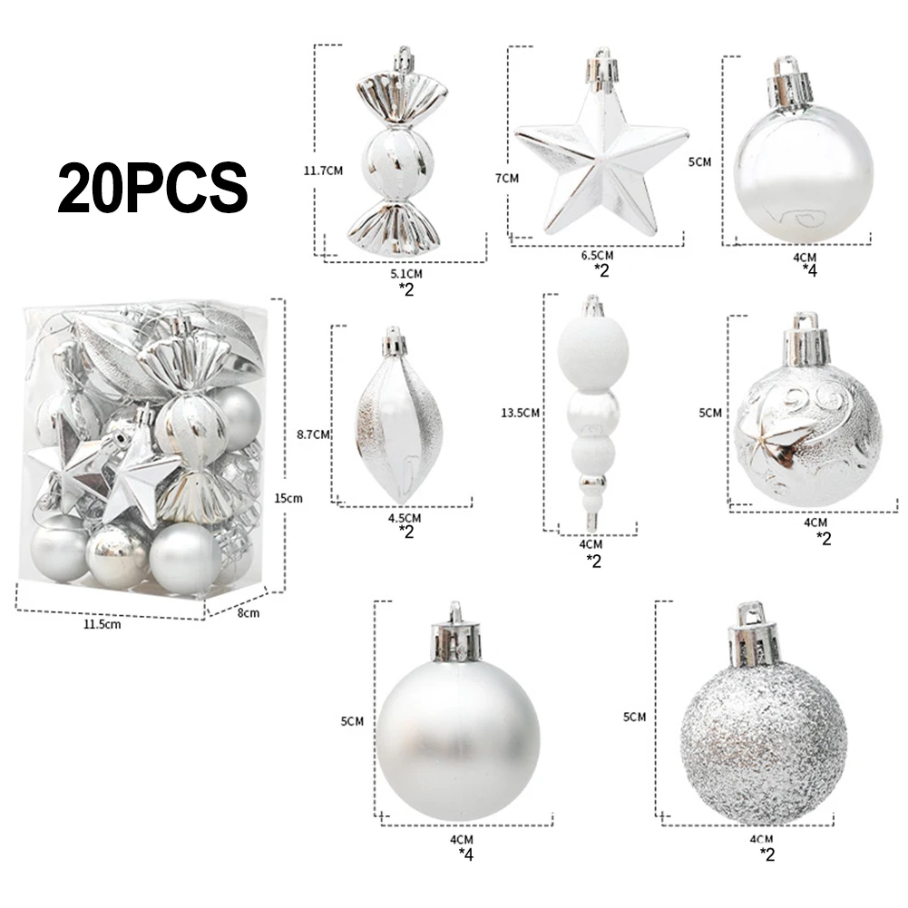 زينة كرة عيد الميلاد، عطلة حفل زفاف، مظهر رائع، متعة وأجواء احتفالية، صور زينة شجرة بلاستيكية #4