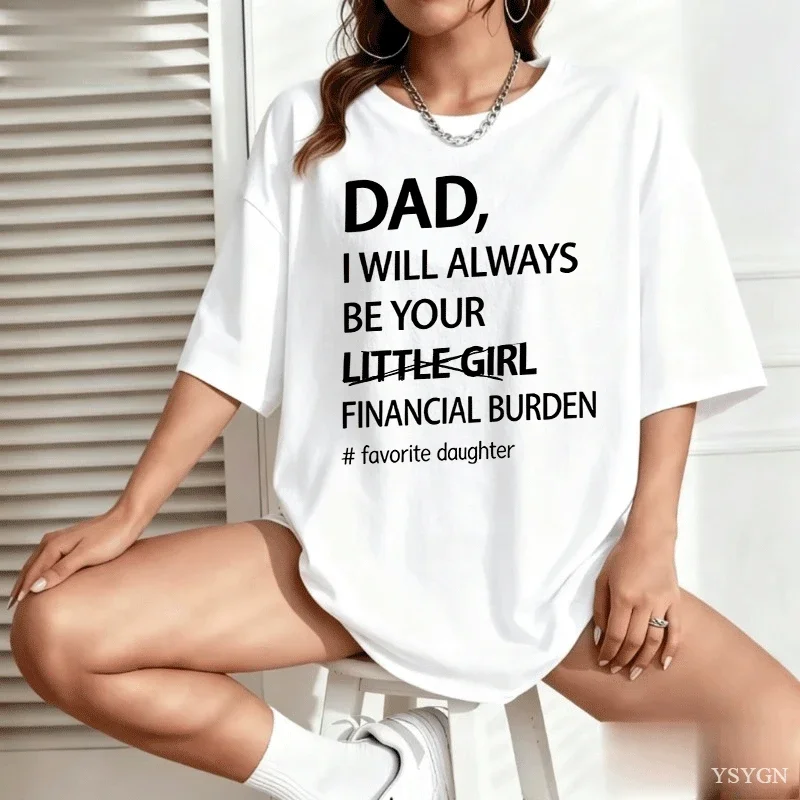 Humorous Father-Daughter Grandma's Favorite T Shirt Graphic Tees Funny Trendy T-shirts Men Women Short Sleeve Printed Tshirts