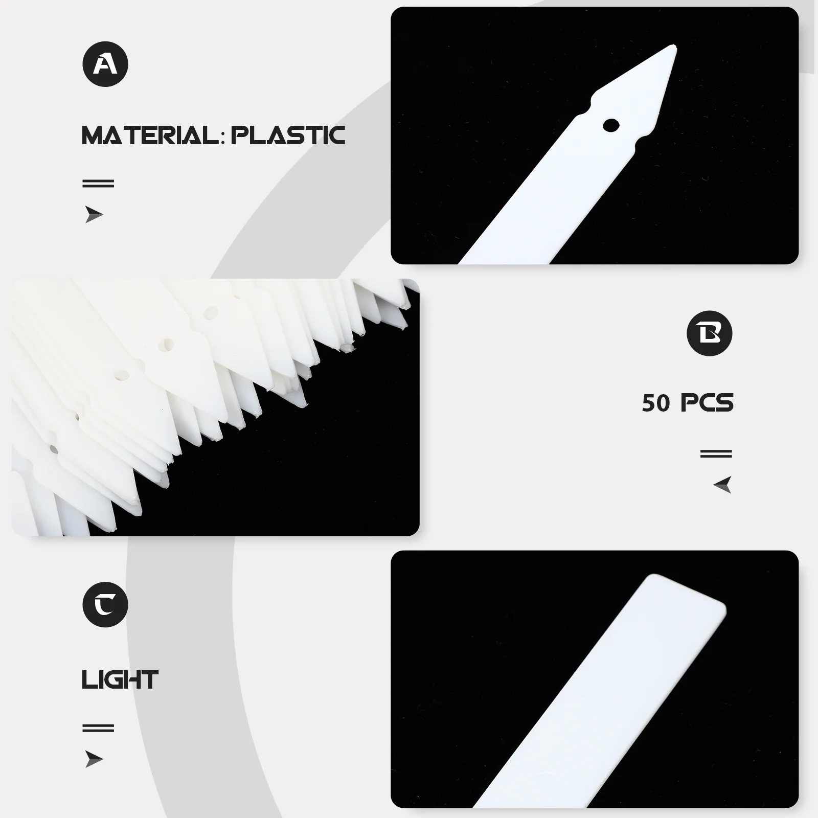 50pcs Washi Paper Sub-Packing Boards Small Lightweight Tape Dispensers For Home Office School Plastic Use Practical