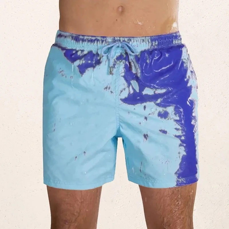 3D Print Pigment Color Art Board Shorts Street Graffiti Personality Quick Dry Drawstring Beach Short Summer Surf Swim Trunks