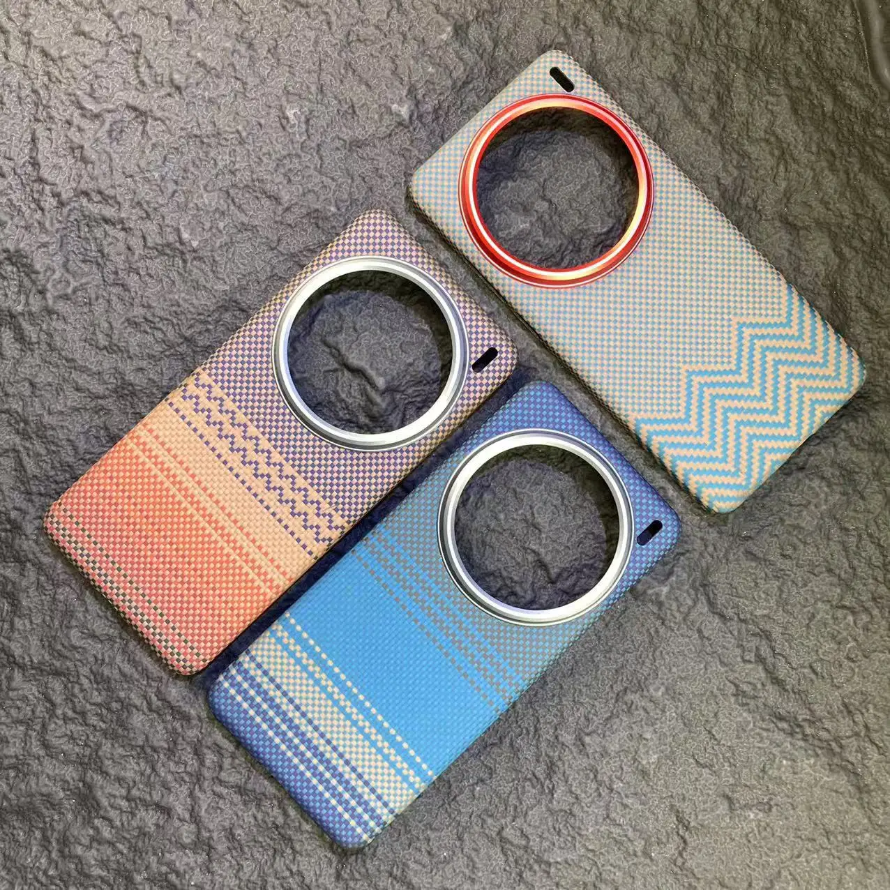 

Rare wavy pattern for vivo x200 Kevlar carbon fiber phone case X200Pro ultra thin