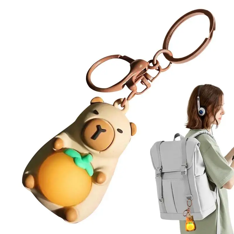 Creative Cute Capybara Keychains For Car Keychain Anime Cartoon Capybala Pendant Women Doll Keyring Charm Holiday Gifts Jewelry