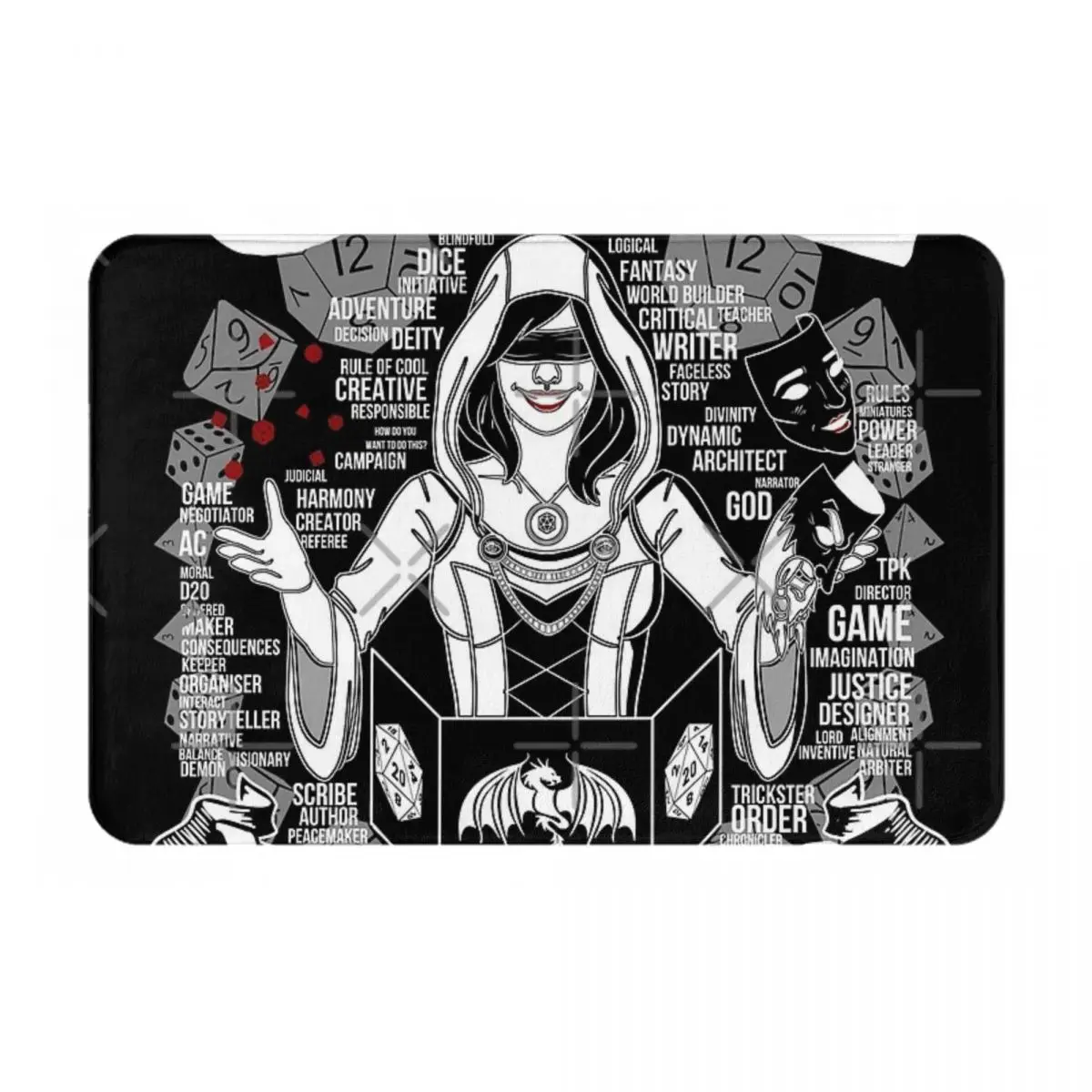 Female Game Master Facecloth Non-Slip Floor Mat FireplaceThick And Comfortable, Durable Foot Mats