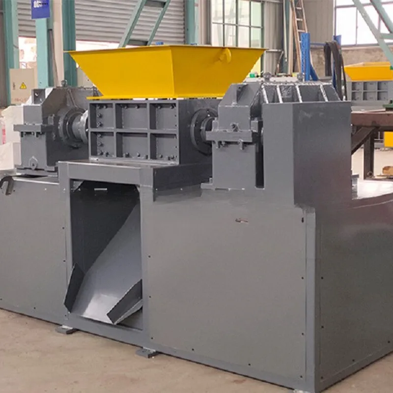 Metal Rebar Double Shaft Large Industrial Waste Crusher Tire Plastic Garbage Scrap Iron Shredder