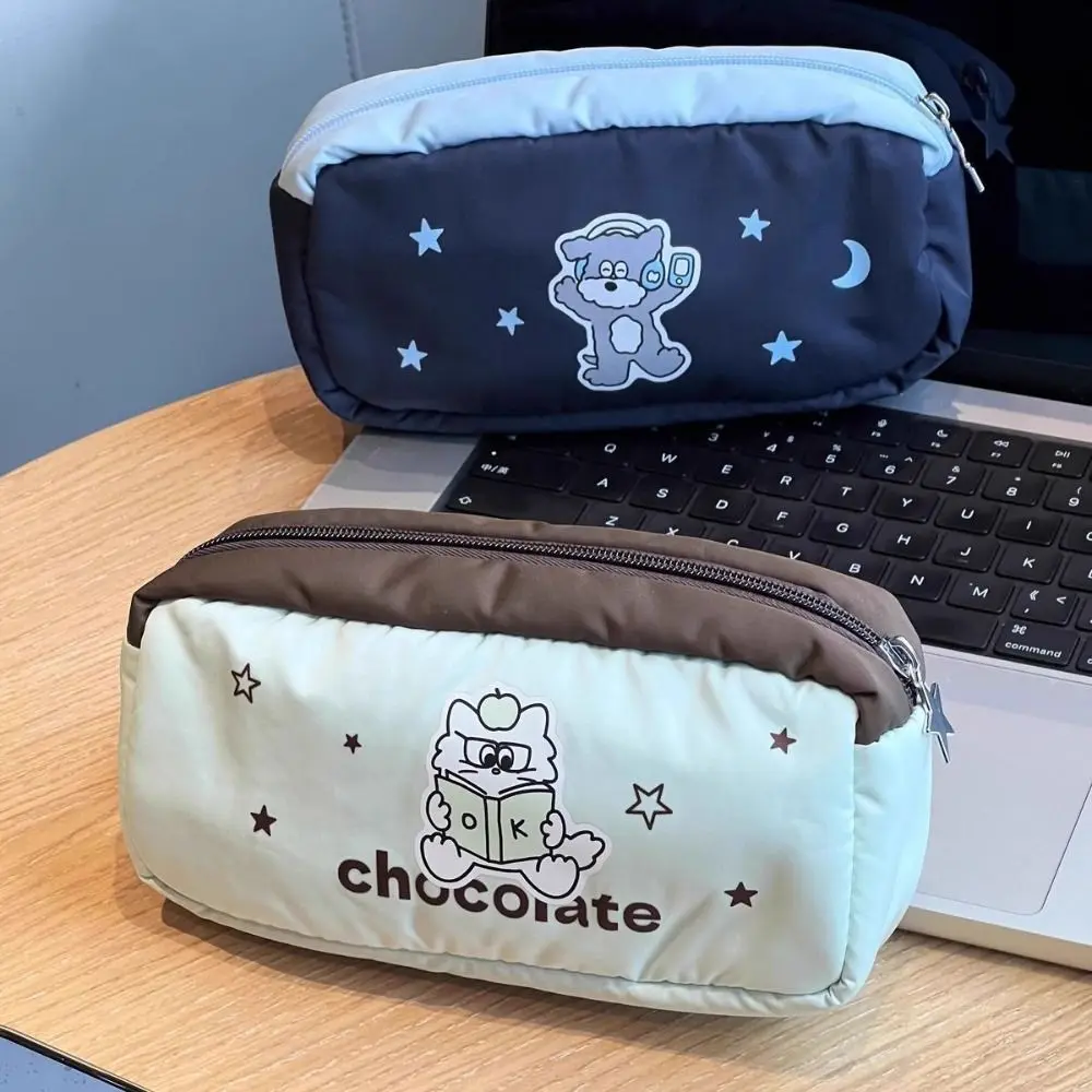 

Cute Kitten Pen Bag Multilayer Large Capacity Pencil Case Cartoon Gift Stationery Bag Students