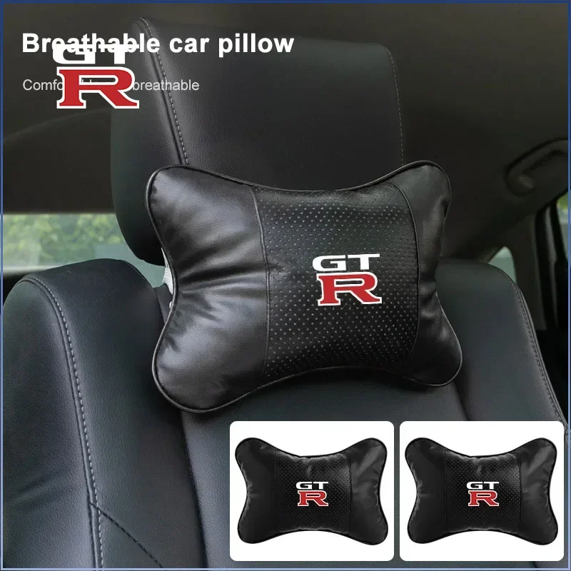 Car Headrest Cover Auto Seat Cover Head Neck Rest Pillow for Nissan NISMO GTR Tiida Sylphy Teana Almera Qashqai J10 J11 Hub Caps