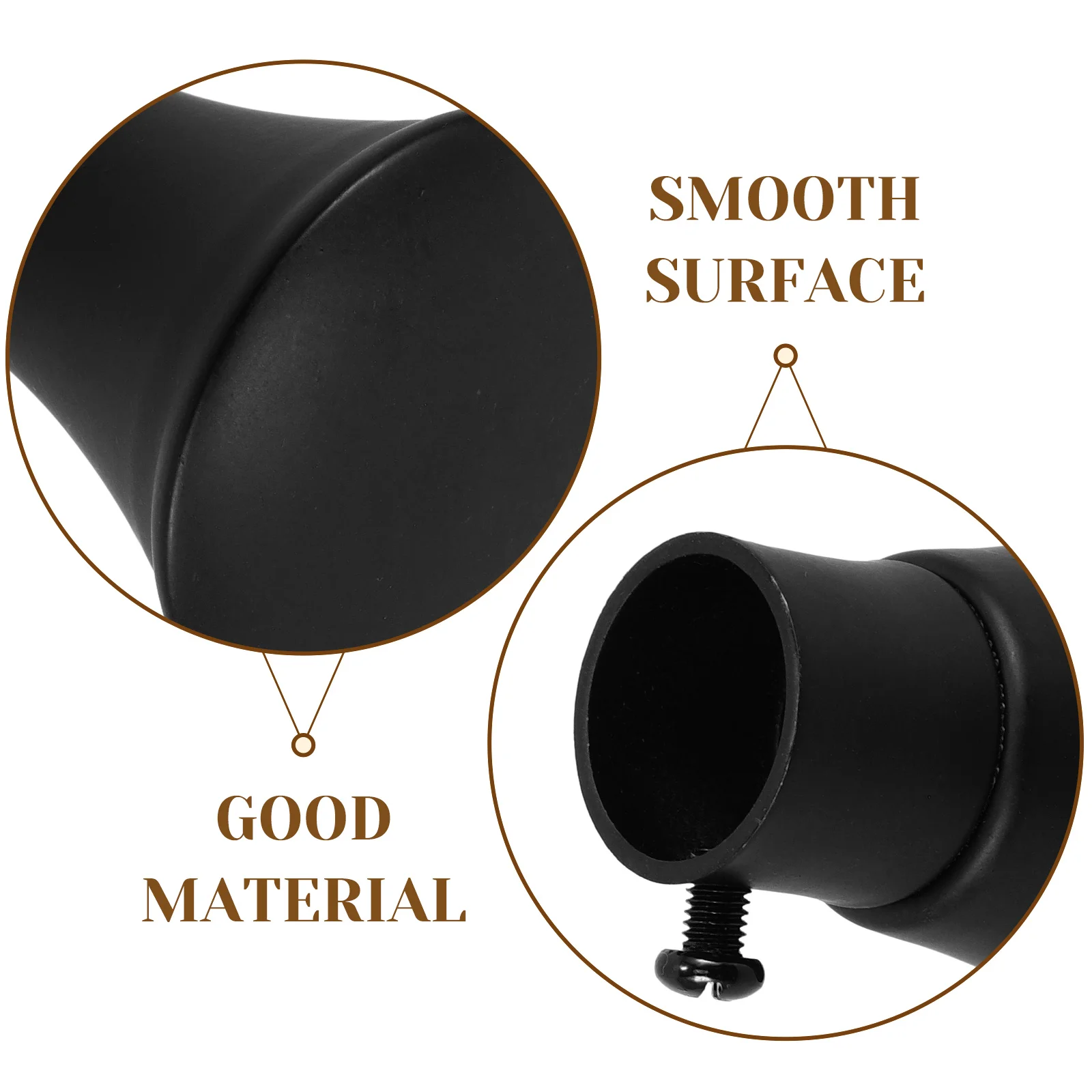 

2pcs Curtain Rod Finials End Caps Decorative Metal Curtain Rod Decoration For Living Room Bedroom Window Drapery Pole Finials