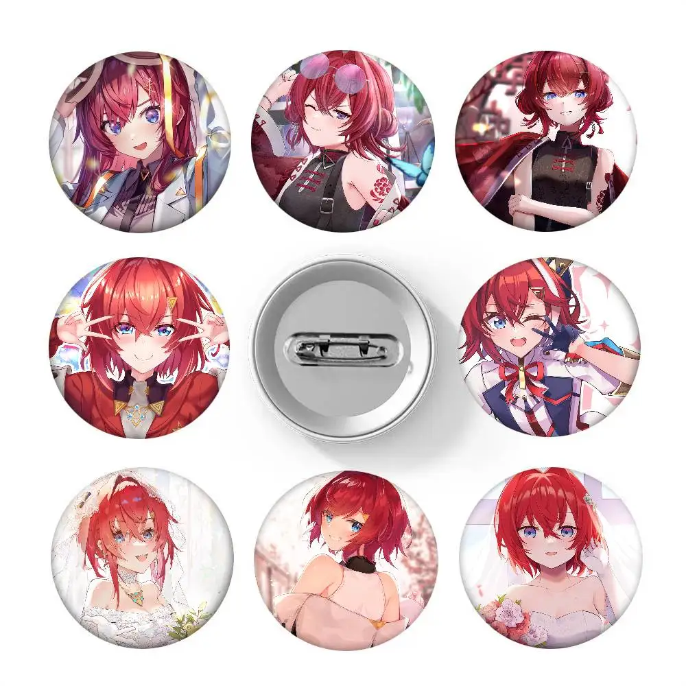 Anime Virtual Idol Ange Katrina Round Badge Creative Brooch Clothing Backpack Accessories Lapel Pin