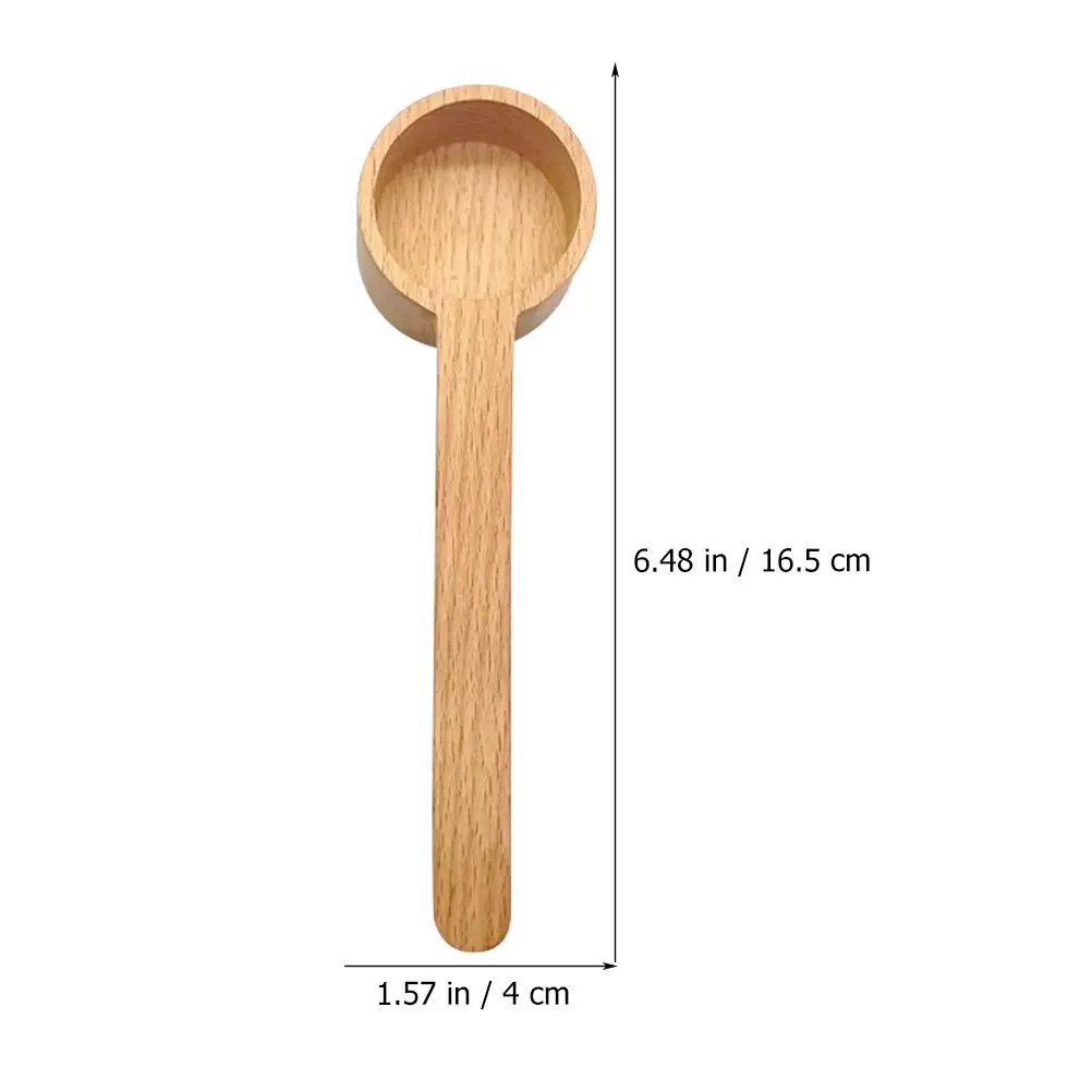 2Pcs Wooden Measuring Spoons Beech Wood Coffee Scoop Salt Sugar Starch Powder Spoon Kitchen Measuring Tool Home Supplies Gift