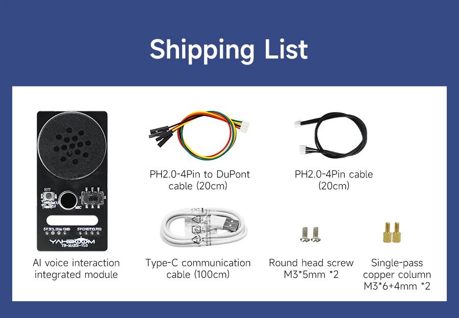 Yahboom AI Spracherkennungsmodul, Sprachübertragung, benutzerdefinierte Wake-Wörter, Züge, Interaktionsmodell, programmierbares Sound-Sensor-Kit – Detail 20