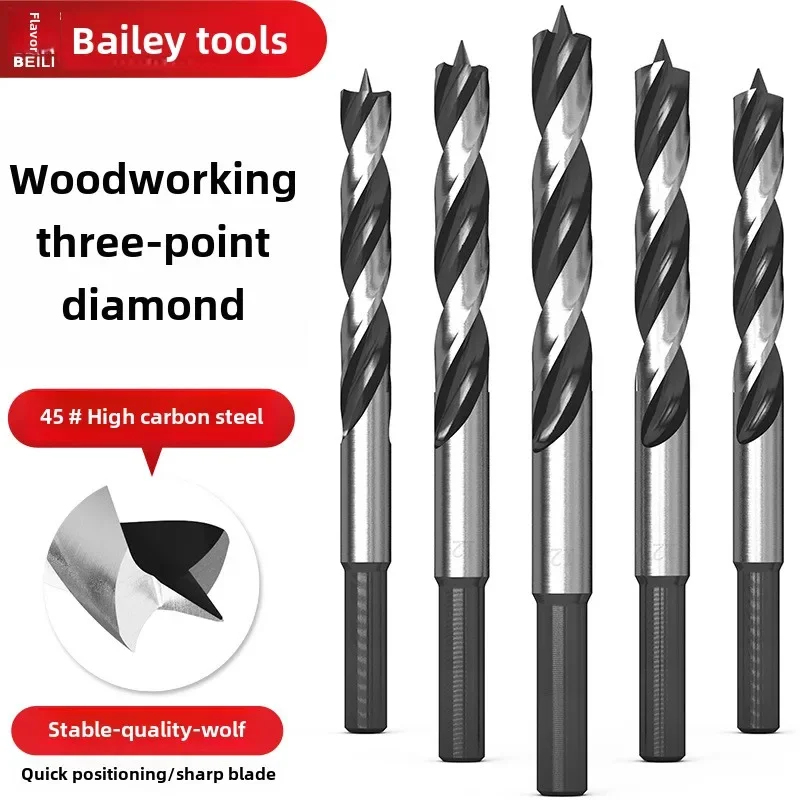 3-12MM Three-pointed woodworking drill woodworking bit hardwood wood board drilling table drill hand drill bit woodworking tools