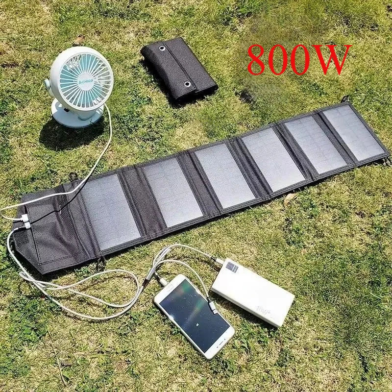 Portable 800W Solar Panel, Compatible with Camping Power Station