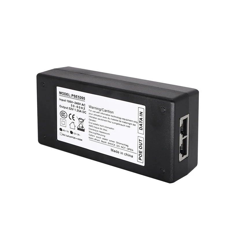 1Gbe/10Gbe 25W POE injector suitable for 802.3 af/at standard