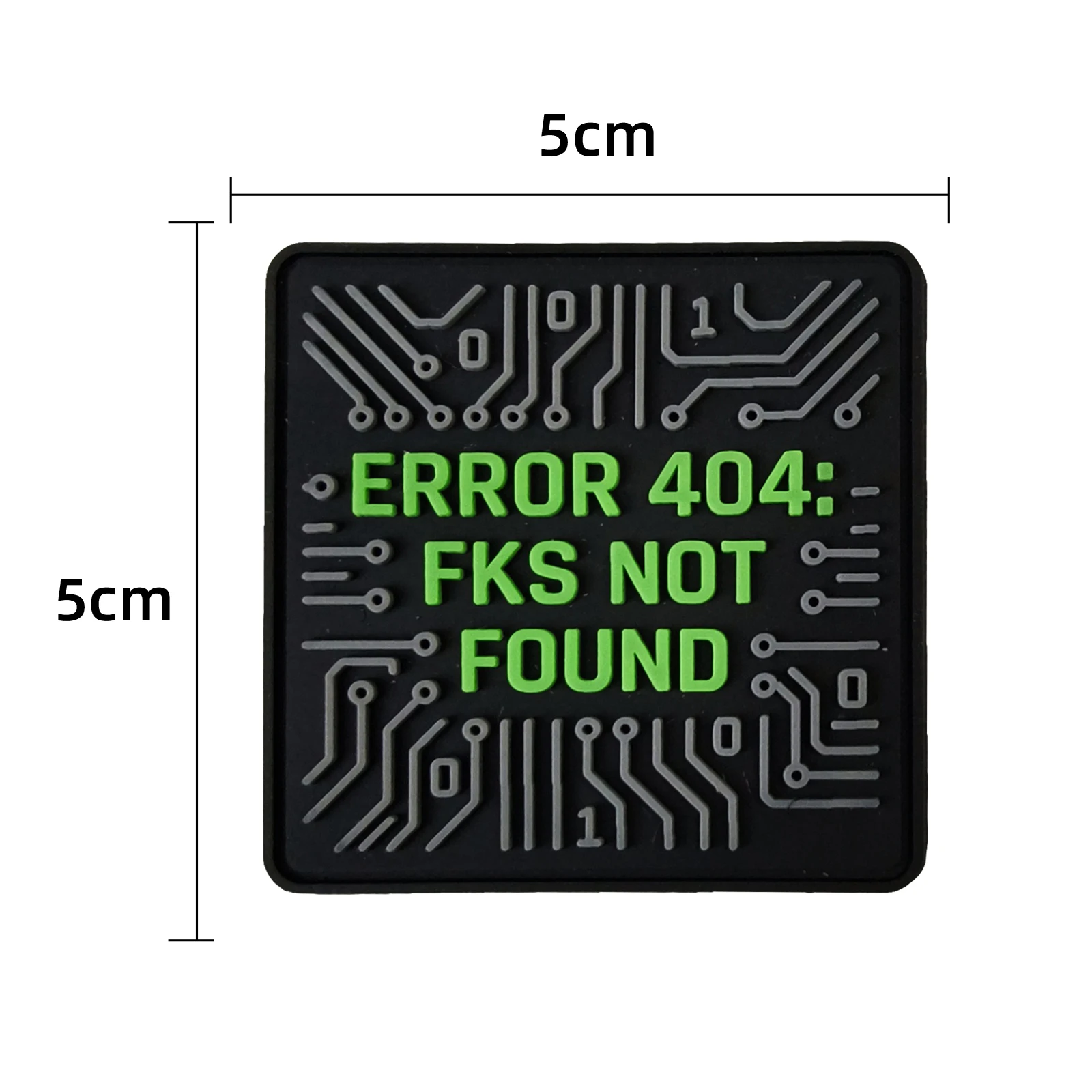 ERROR 404 Not Found Circuit Board PVC Rubber Patch Morale Patch Hook Loop Badge for Clothes Backpack
