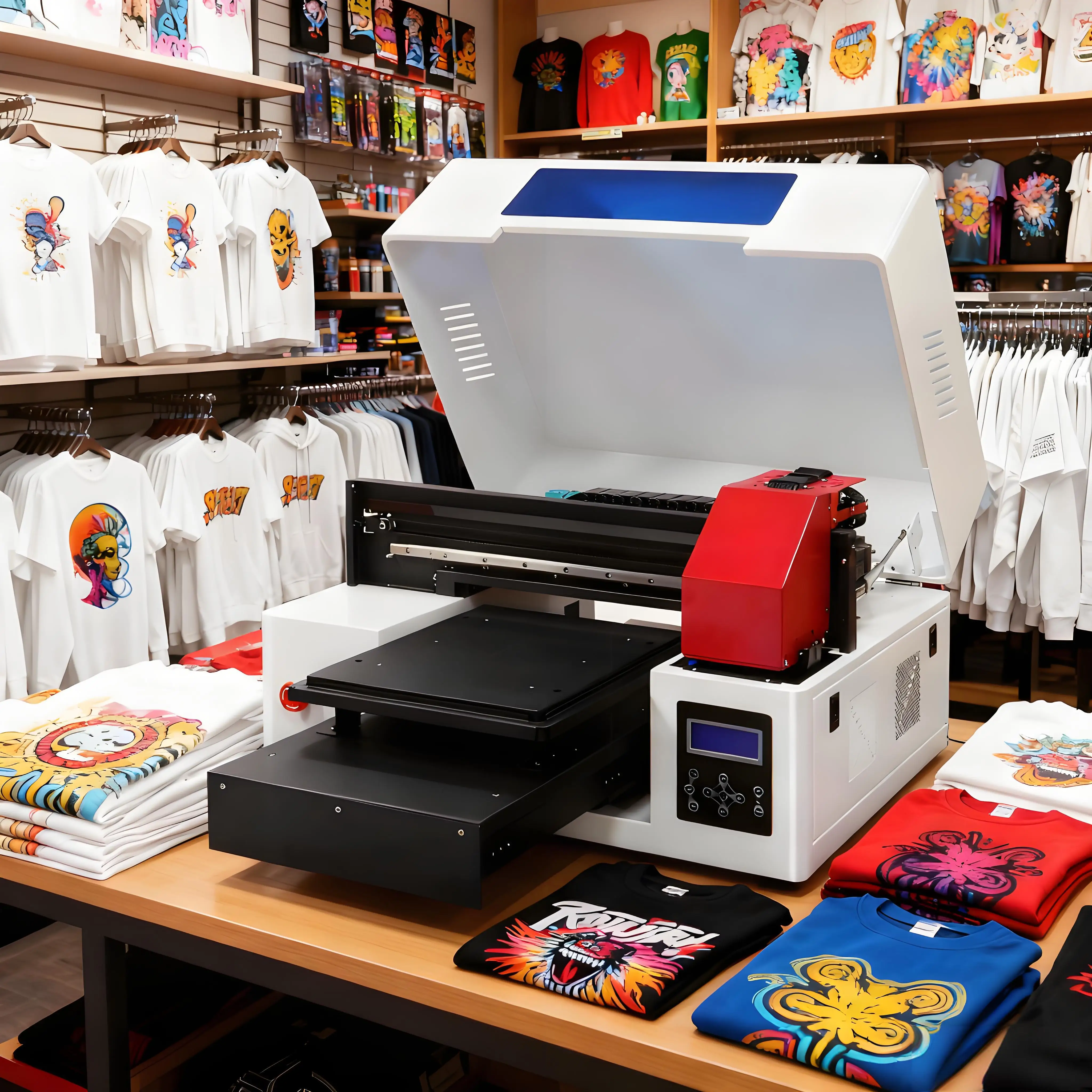 Refinecolor Cotton T-shirt DTG Printing Machine Canvas Bag DTG T Shirt Hoodies Printer for Clothes Shop Easy to Operate