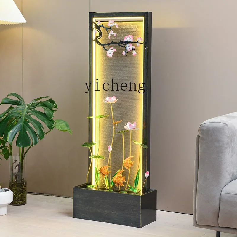 ZF Decoration Living Room Entrance TV Cabinet Fortune Decoration High-Grade Circulating Waterscape Floor Opening Ceremony