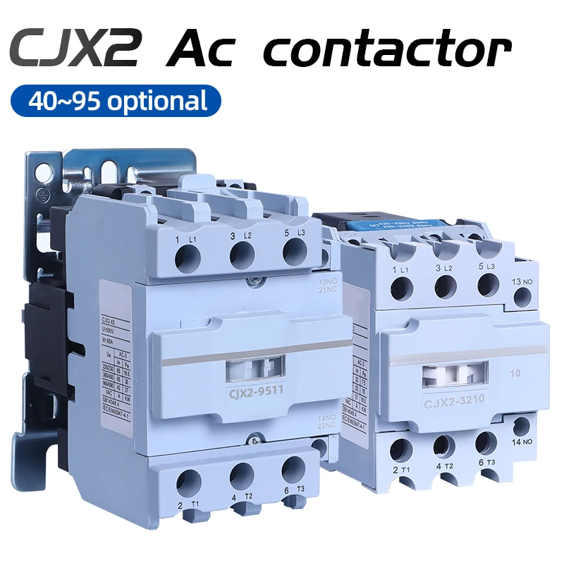 CJX2 4011-9511Contator AC para Aparelhos Industriais , Condutividade Forte, 110V,380v Pure copper coil 1NO 1NC