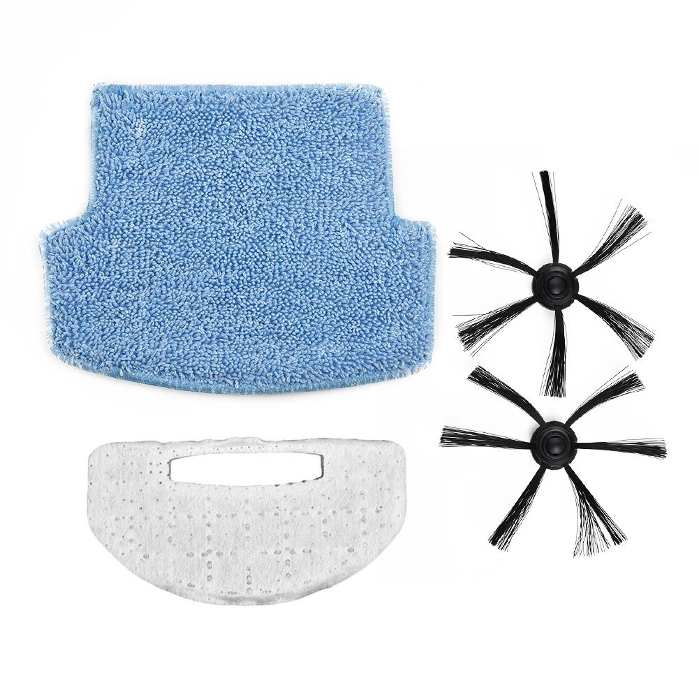 1set Sweeper Spare Parts Side Brushes Filter Mop Cloth For Isweep S320 Sweeper Parts For Household Bathroom Cleaning Supplies