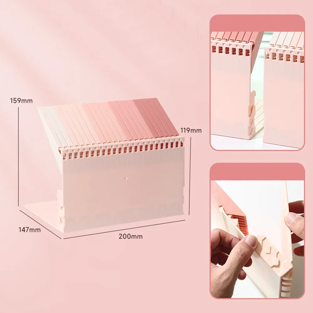 

INS Gradient Color Piano Key Bookend High Quality Thickened Organ Book Stand Home Office Desk Book Holder Gift